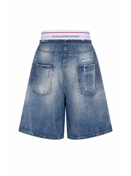 Shorts Surfer in denim lavaggio chiaro DSQUARED2 | S71MU0886 D30038470